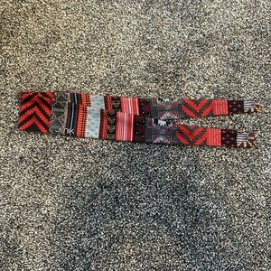 Junk Red and Black Patterned Headband